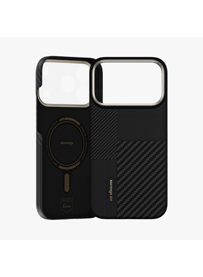 بينكس جراب Benks المميز بتصميم مونتاج آرت لهاتف iPhone 17 Pro Max، متوافق مع زر التحكم بالكاميرا، ومتوافق مع MagSafe، جراب حماية عسكري مصنوع من ألياف كيفلر من دوبونت - Image 2